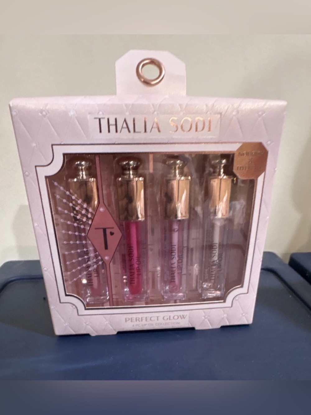 Thalia Sodi Lip Gloss Set - Pink and Clear with Gold Caps